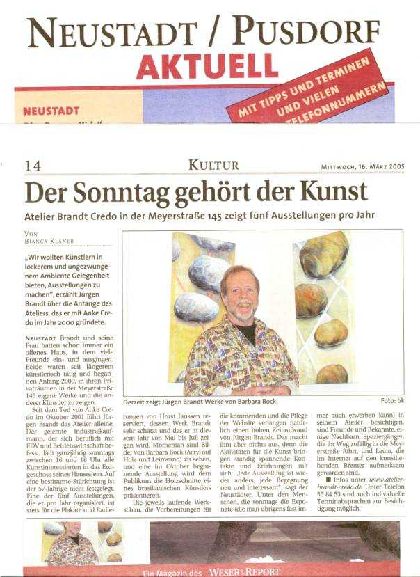 Bericht vom 16. M&auml;rz 2005